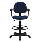 Fabric Drafting Chair with Arms (Cylinders: 22.5-27H or 26-30.5H)