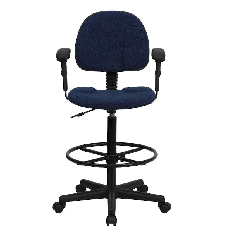 Fabric Drafting Chair with Arms (Cylinders: 22.5-27H or 26-30.5H)
