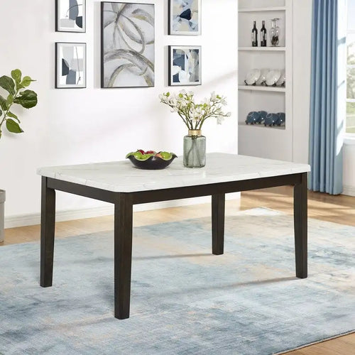 Best Quality Furniture Faux Marble Dining Table - White Faux Marble - Table Only