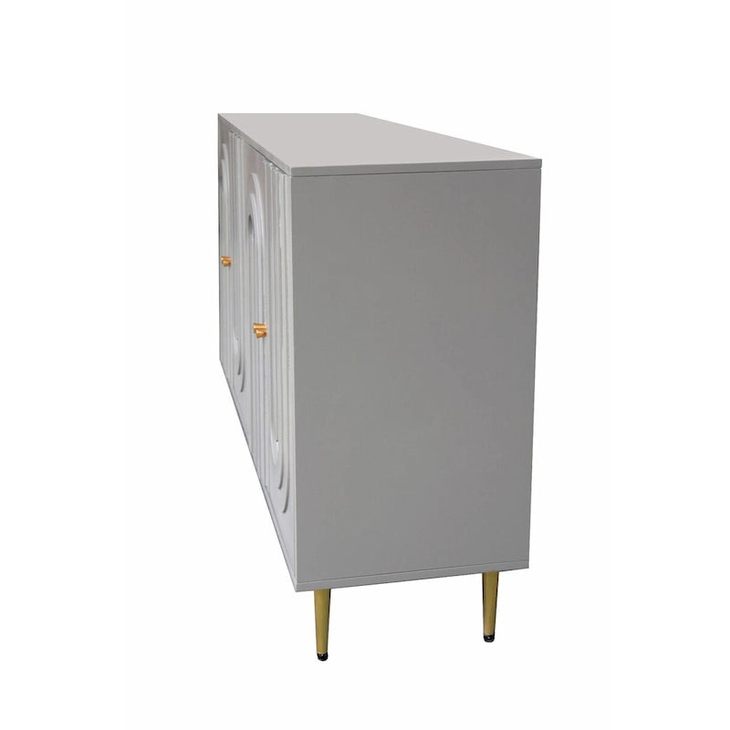 Modern Lacquered 4-Door Wooden Sideboard Buffet Server Cabinet