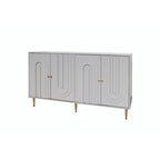 Modern Lacquered 4-Door Wooden Sideboard Buffet Server Cabinet