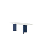 Rectangle White 70.86 in. Dining Table (8 Seats) - 70.86D35.43W29.52H