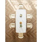 Rectangle White 70.86 in. Dining Table (8 Seats) - 70.86D35.43W29.52H